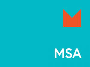 Martime Skills Academy logo, blue background