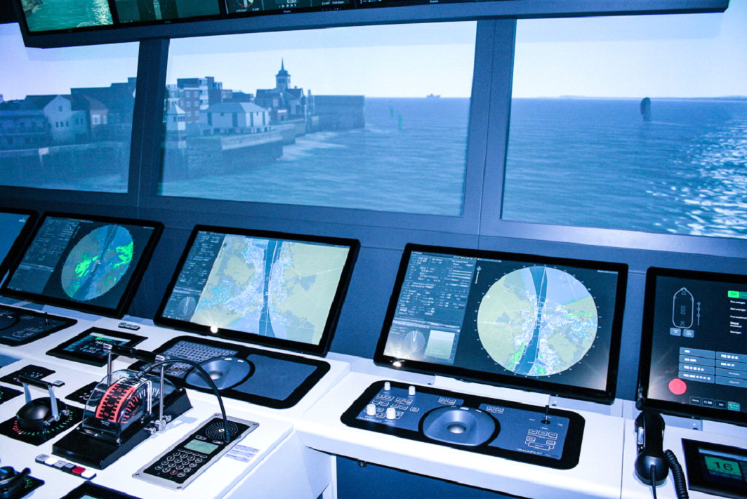 Image of a bridge simulator | Bridge Resource Management Training