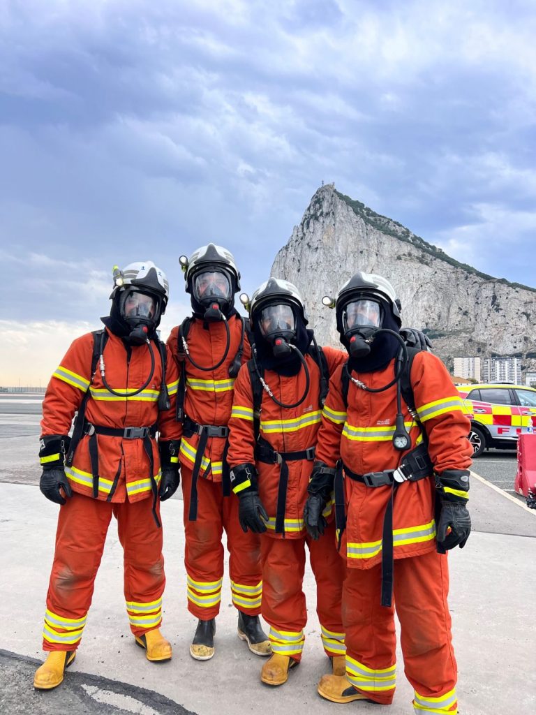 MSA Gib Cadets in their fire wear for firefighting training | University of Gibraltar