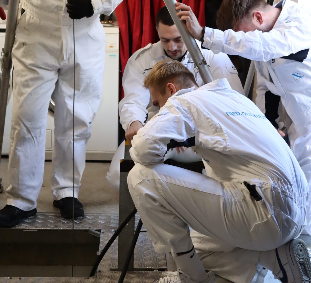 Fred Olsen delegates completing enclosed space entry training