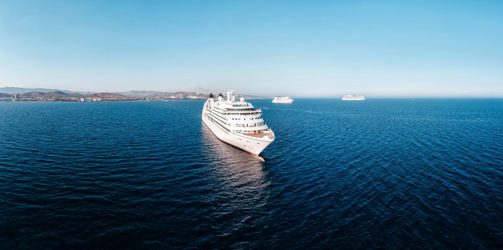 Cruise Ship sailing on a clear sunny day