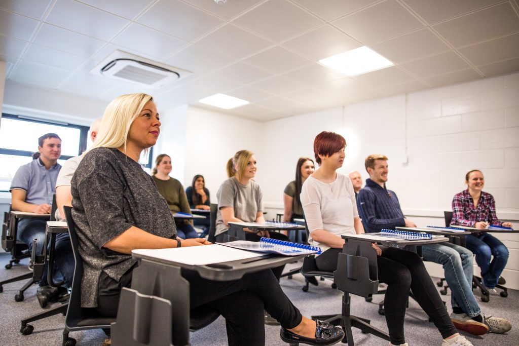 PSSR students in classroom, learning about latest updates